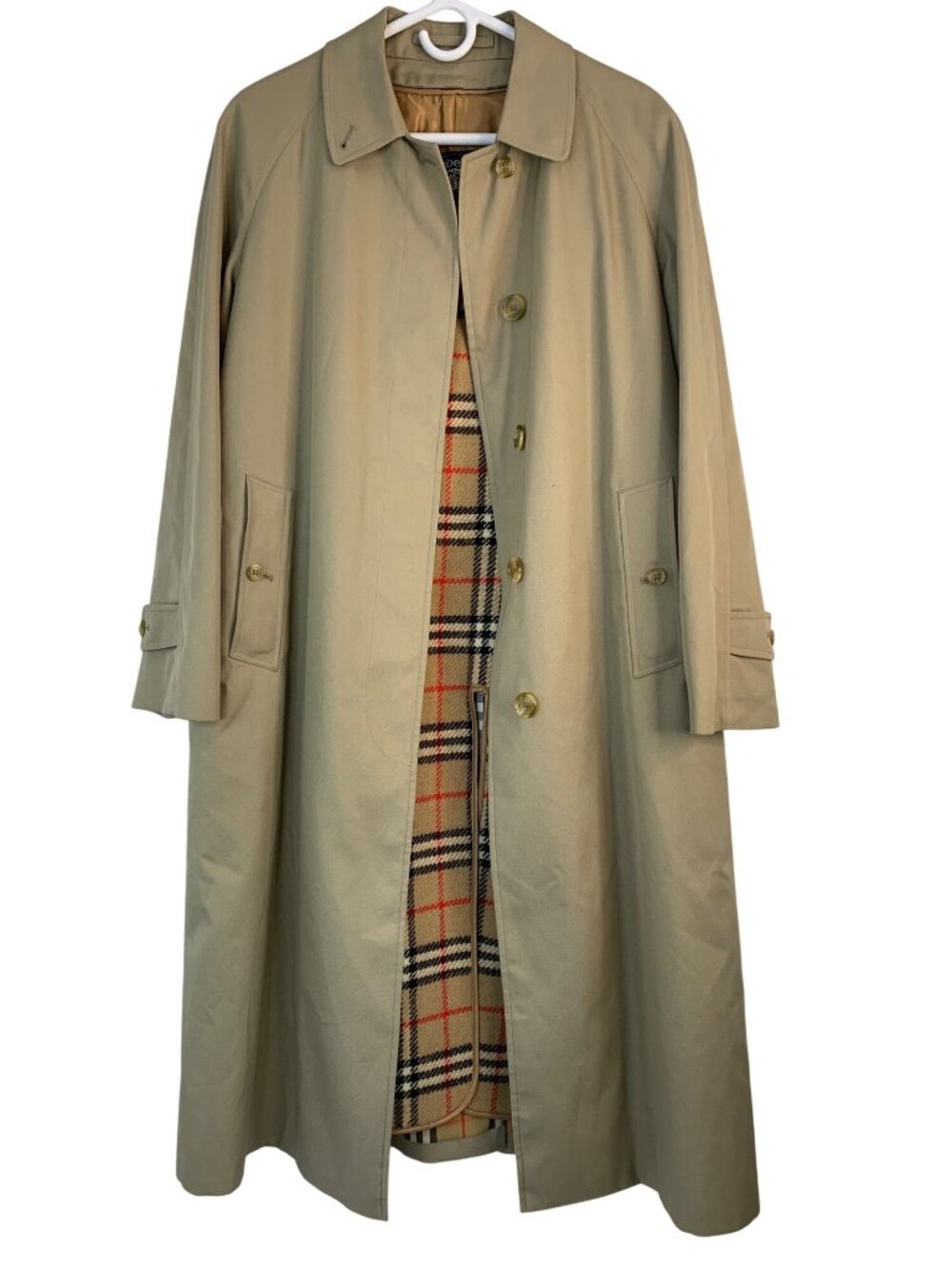 Vintage 80s Burberrys Trench All Weather Womens 10 Long Wool Liner England - Picture 3 of 16